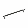 Amerock Mergence 8-13/16 in 224 mm Center-to-Center Polished Chrome/Matte Black Cabinet Pull BP36861FB26